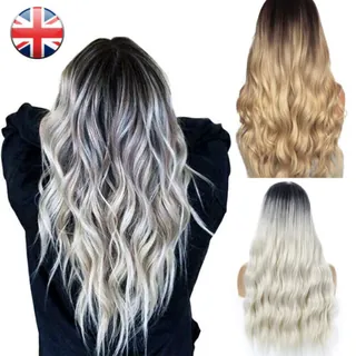 Ombre Blonde Long Curly Wigs Natural Wavy Hair Cosplay Wig | Upfrica - Groceries & Household - main product image