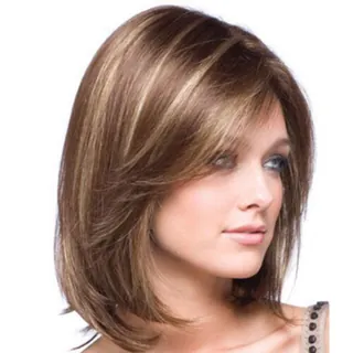 Real Natural Short Straight Hair Wigs Bob Style Cosplay Full Wig - Groceries & Household - main product image