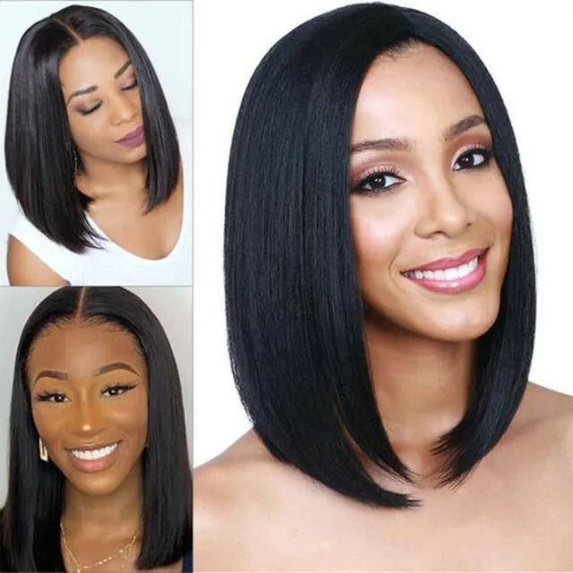 Women Short Straight Hair Bob Wig Natural Anime Full Wigs Cosplay Party Costume` in GB