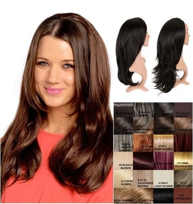 KOKO Angelina Reversible Half Head Wig 3/4 Weave Flick? Straight Like Real Hair in GB