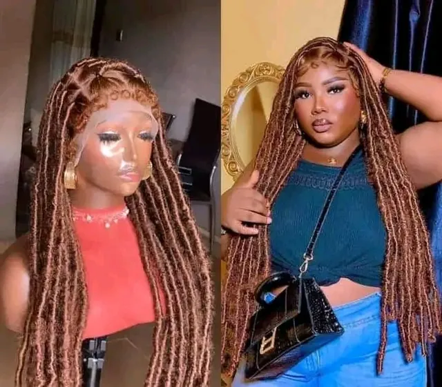 BOX PARTING WIN COLOUR BRAIDED WIG in NG