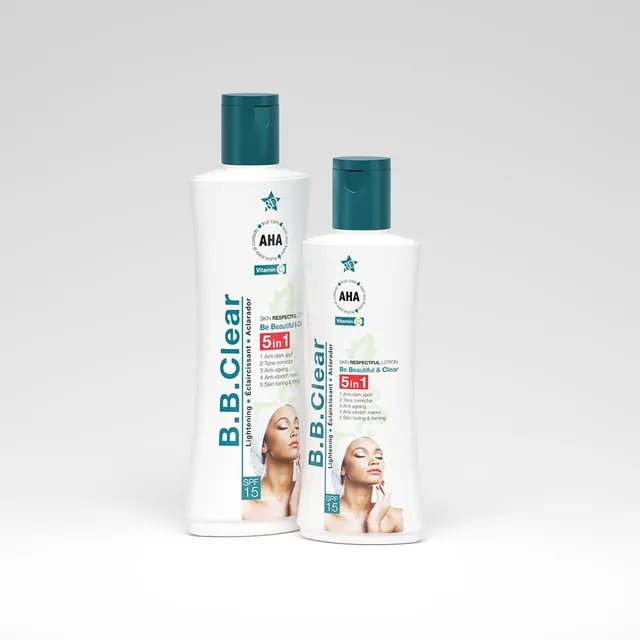 BB CLEAR AHA 5 in 1 Brightening Lotion for Face and Body Skin Beautifying Lotion 300ML Unifying Skin Lightning in GB