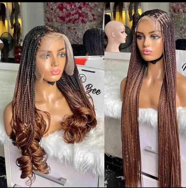 BROWN SINGLE PICKING BRAIDED WIGS FOR LADIES in NG