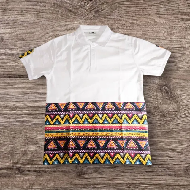 African Print Polo Designed T-shirt - Unisex, and Kids in GH