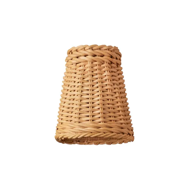 9.5cm Tall Tapered Pendant Shade in Natural Rattan in GB