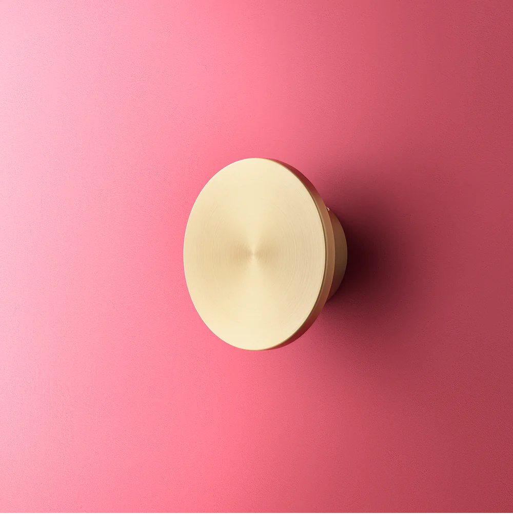 Smaller Helios IP44 Wall Light in Brushed Gold Aluminium