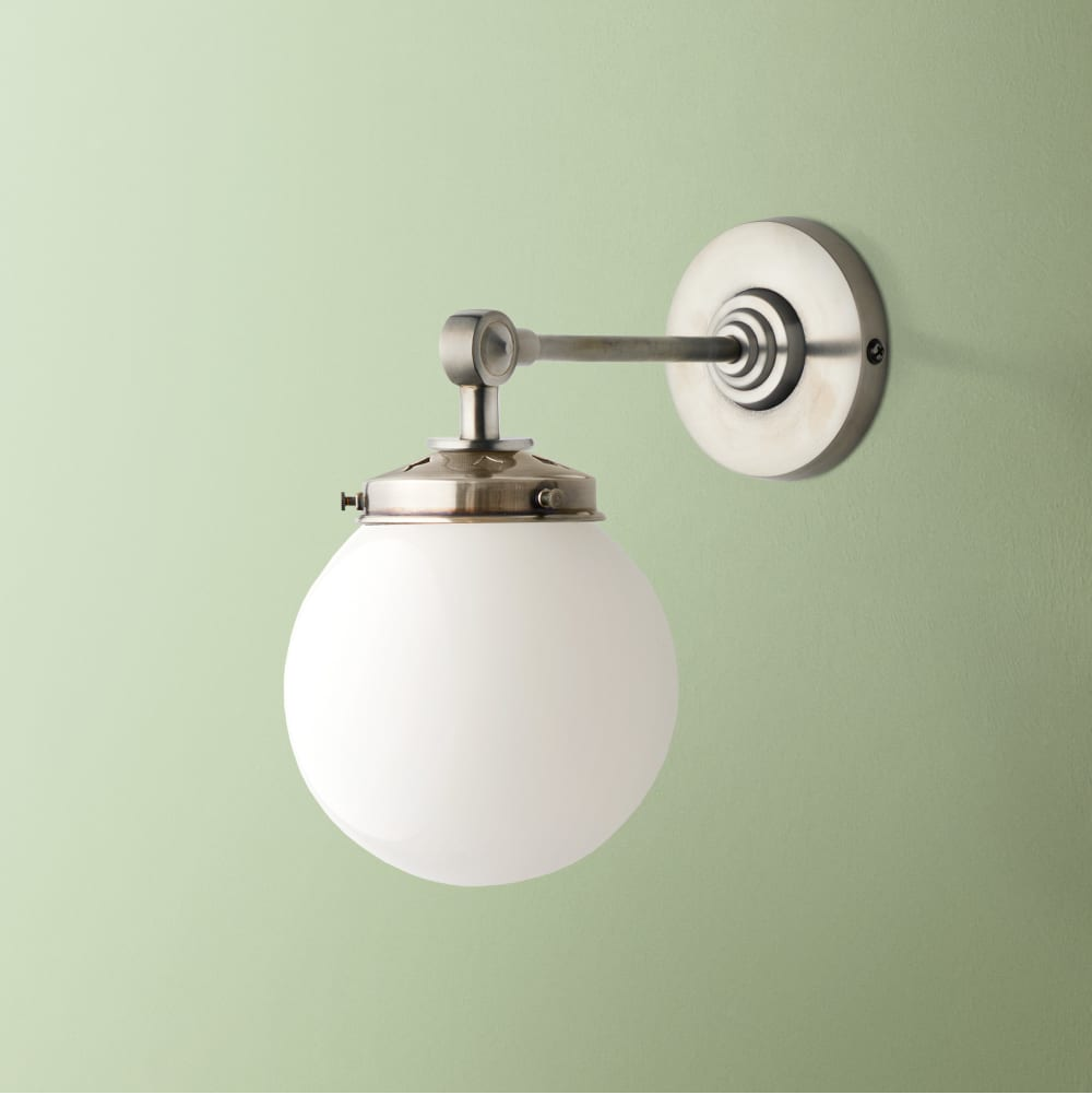 Elbow Wall Fitting IP44 in Antique Silver
